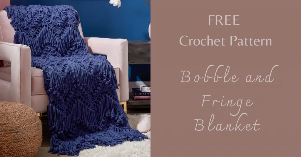 I love Yarn Forever Featured Image_Bobble and Fringe Crochet Blanket