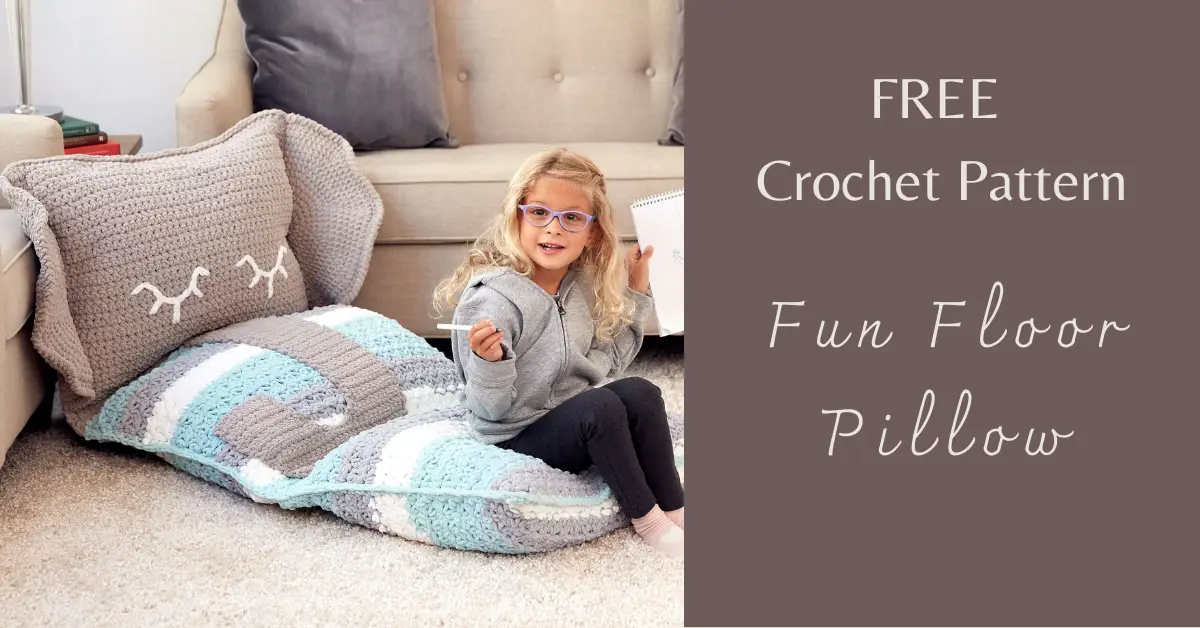 FREE Crochet Pattern Fun Floor Pillow I Love Yarn Forever