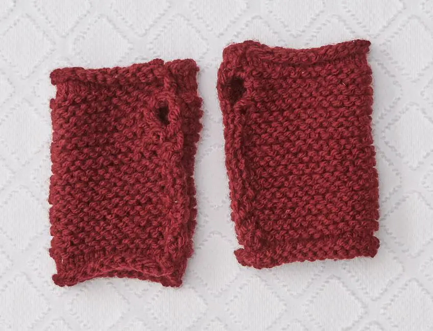 Free Knitting Pattern - Simple Knit Fingerless Mitts