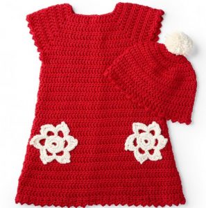 Holiday Photo Op Dress and Hat - Free Crochet Pattern