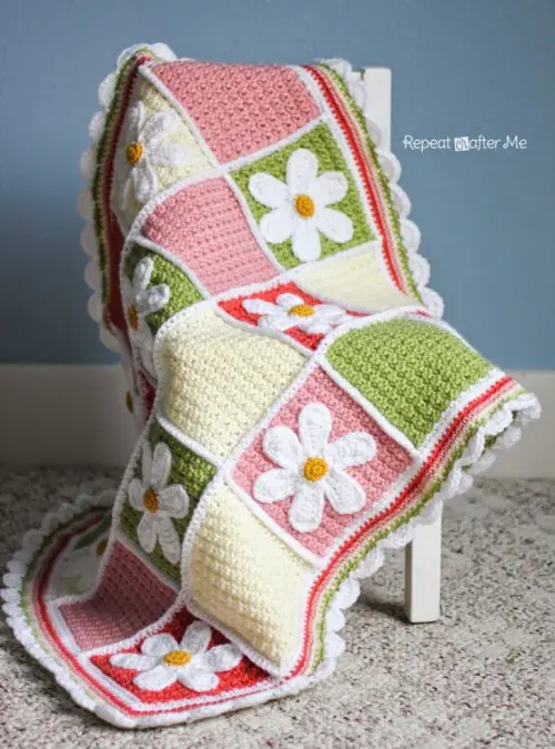 Crochet Daisy Afghan - Free Crochet Pattern