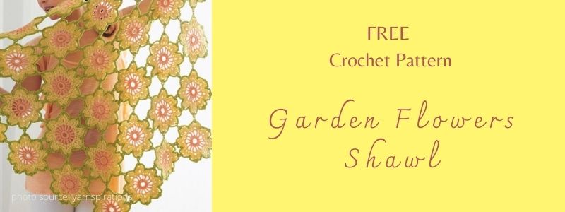 I love Yarn Forever Featured Image Garden Flowers Crochet Shawl
