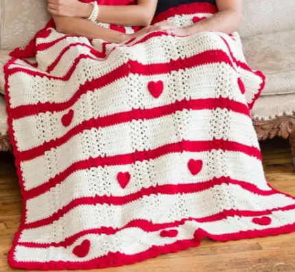  Be My Valentine Throw- Free Crochet Pattern