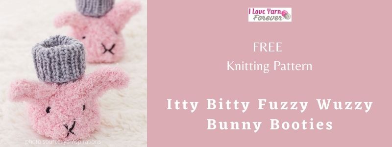 Itty Bitty Fuzzy Wuzzy Bunny Booties Knitted featured cover