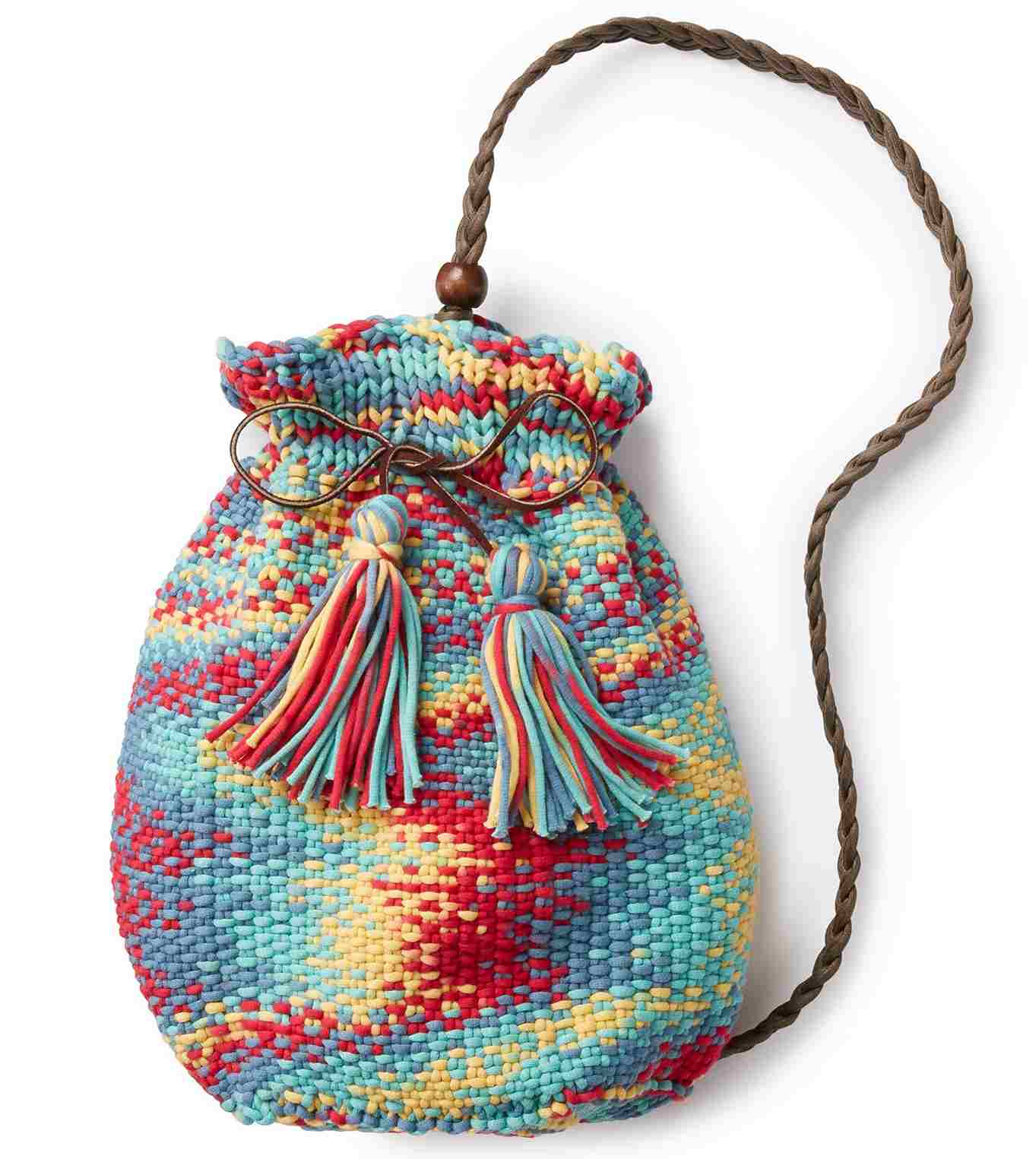 Free Knitting Pattern Knit Bucket Tote I Love Yarn Forever