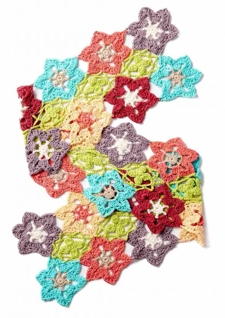 Flower Power Crochet Table Runner - Free Crochet Pattern
