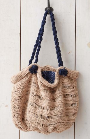 Free Knitting Pattern: Sea Breeze Bag by Yarnspirations 