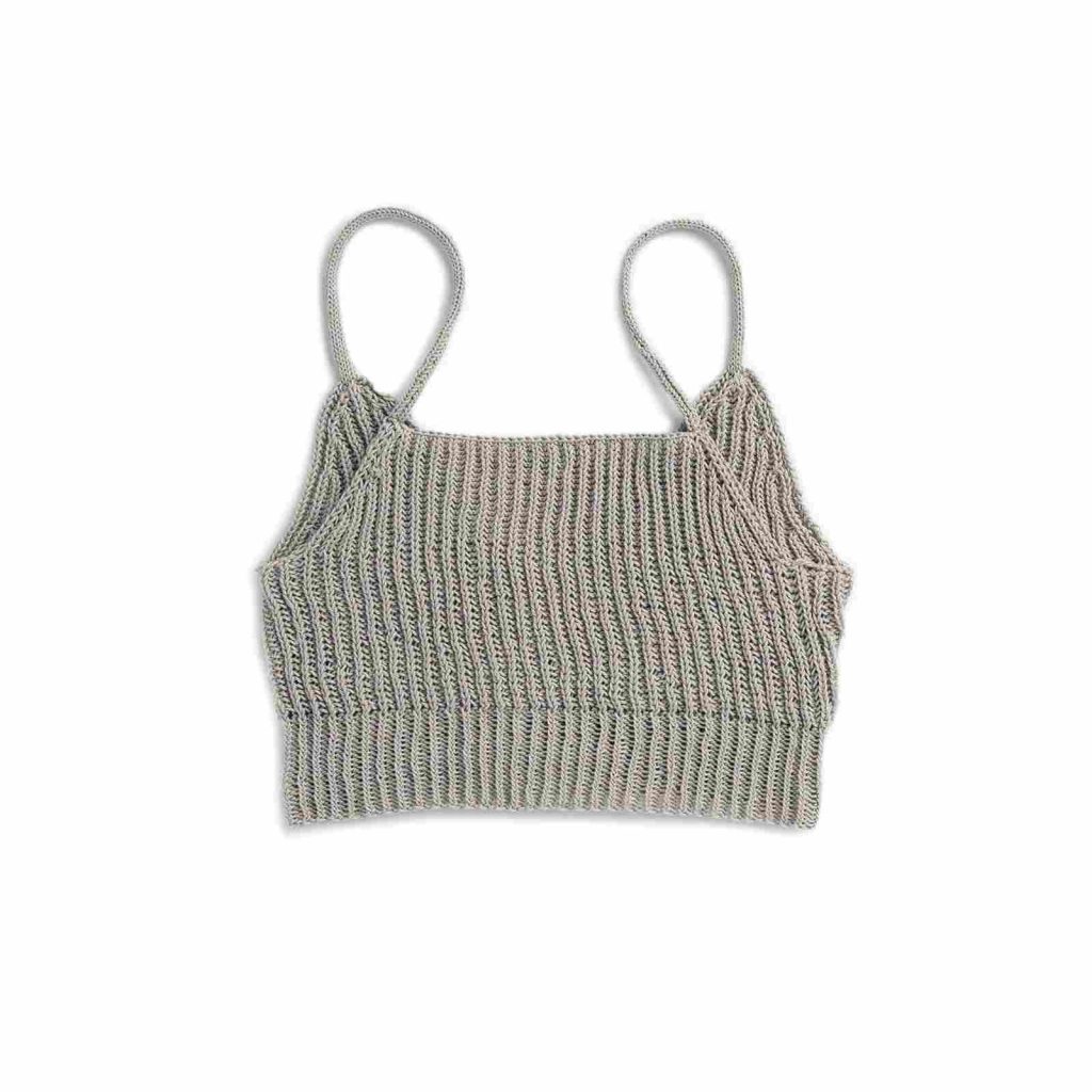 Free Knitting Pattern- Trinity Bellwoods Knit Bralette by Katherine Poole-Fournier for Yarnspirations (back)