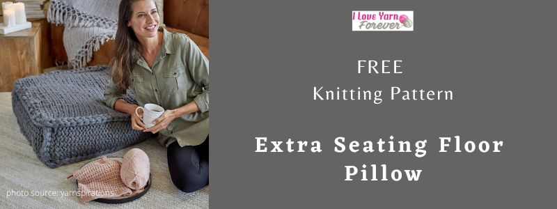 Extra Seating Floor Knitted Pillow featured cover photo