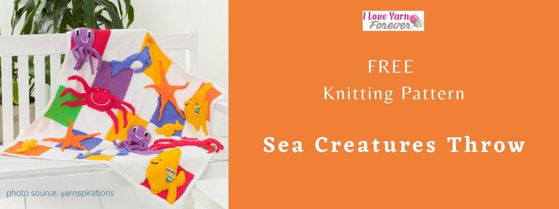 Sea Creatures Knitted Throw featured cover photo