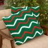 free crochet pattern Christmas Ripple Crochet Pillows by Marianne Forrestal for Yarnspirations