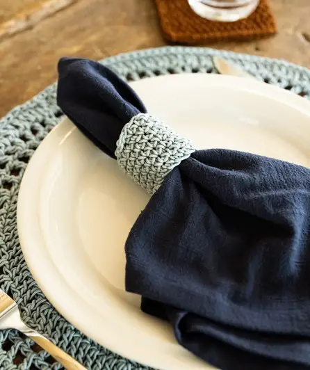 Free Crochet Pattern - Siena Napkin Rings by Teresa Chorzepa for Lion Brand Yarn