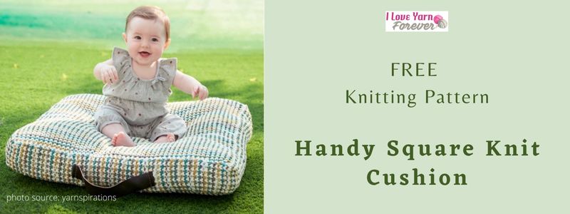 Handy Square Knit Cushion Pattern featured cover