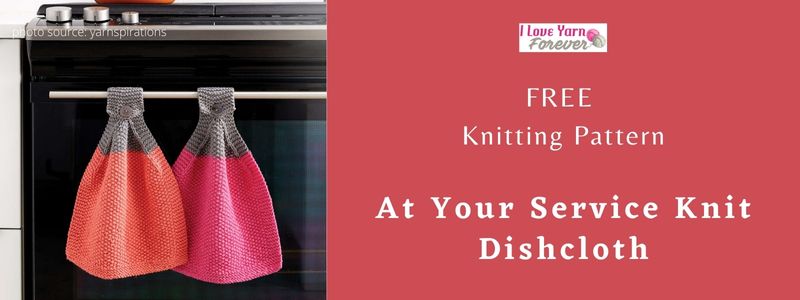 At Your Service Knit Dishcloth - free knitting pattern