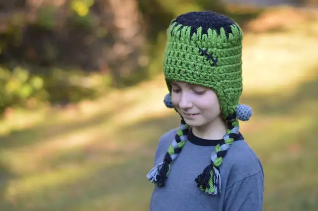 Free Crochet Pattern - Frankenstein's Monster Hat by Alex