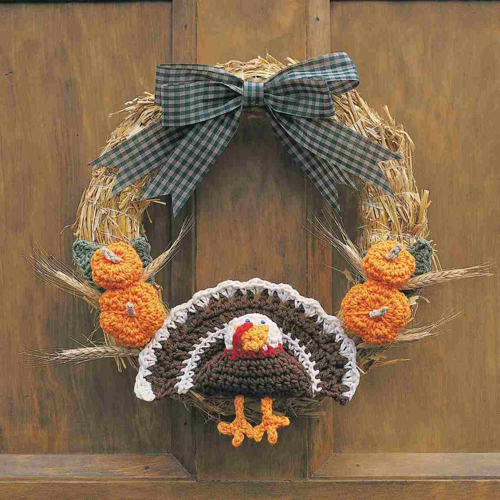 Happy Thanksgiving Wreath - Free Crochet Pattern_