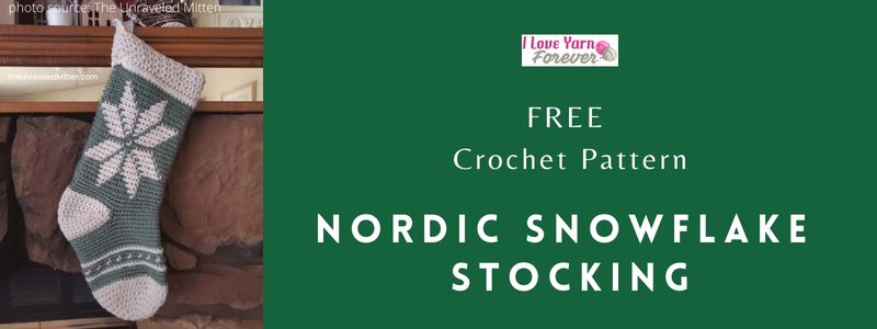 Nordic Snowflake Crochet Stocking - free crochet pattern