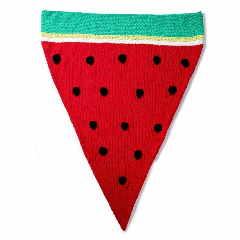 Free Knitting Pattern: Watermelon Wedge Knit Snuggle Sack - I Love Yarn 