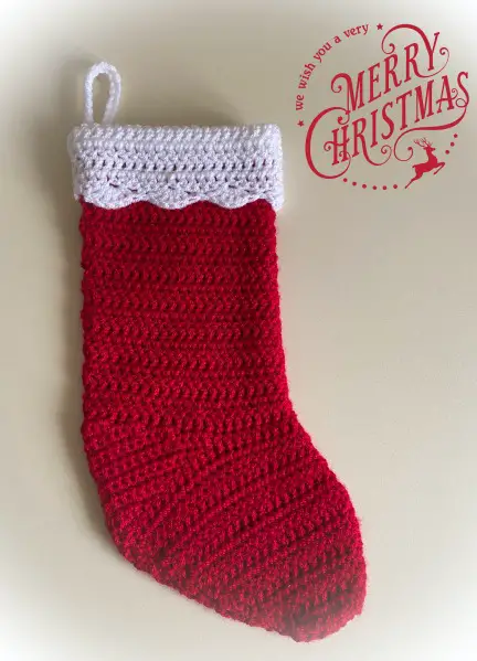 Easy Crochet Christmas Stocking - free crochet pattern_