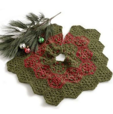 Festive Tree Skirt - Free Crochet Pattern