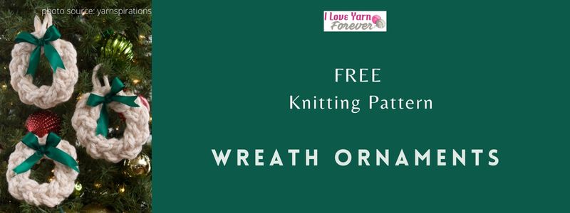 Wreath Ornaments - free knitting pattern- featured cover- ILYF