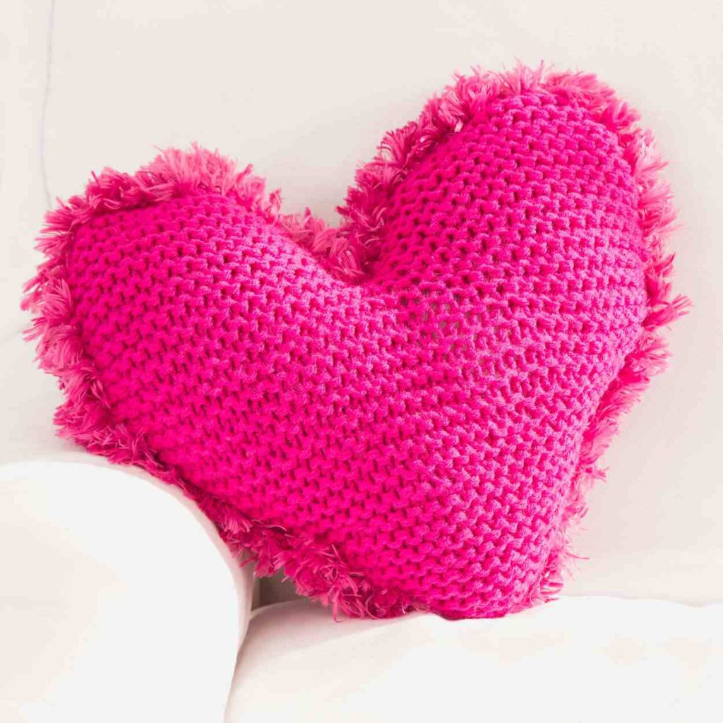 Be Still My Heart Pillow - Free Heart Knitting Pattern