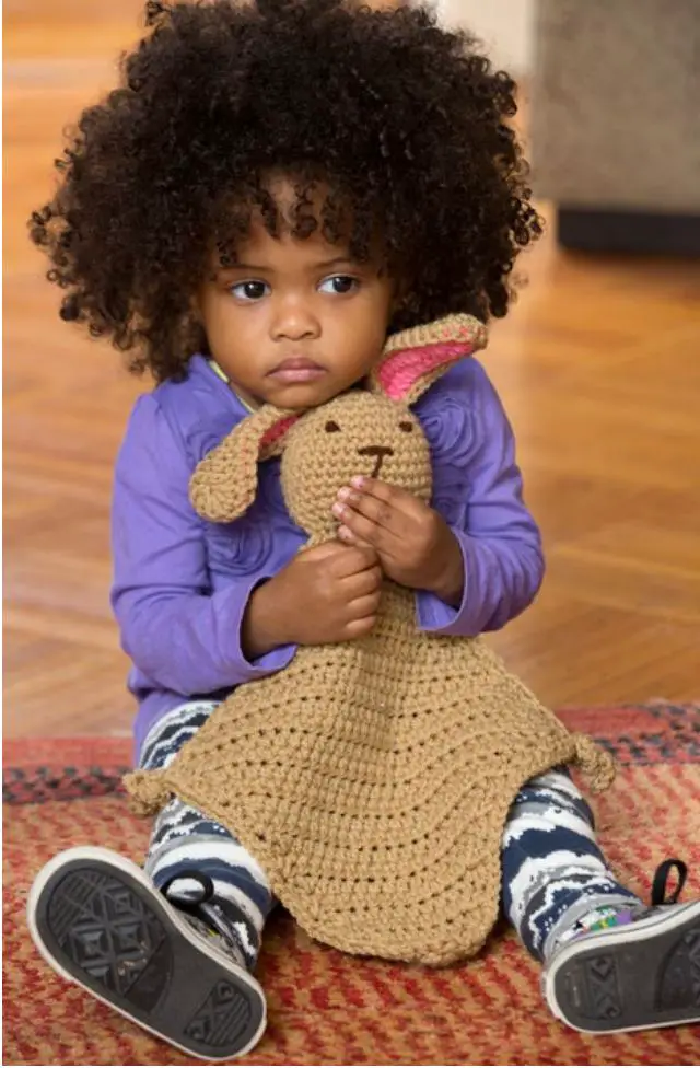 Bunny Comfort Blankie - free crochet pattern_