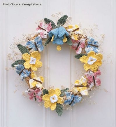 Celebrate Spring Wreath - free crochet pattern