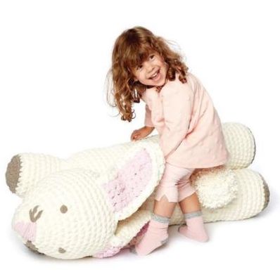Crochet Bunny Floor Pillow - Free Crochet Pattern