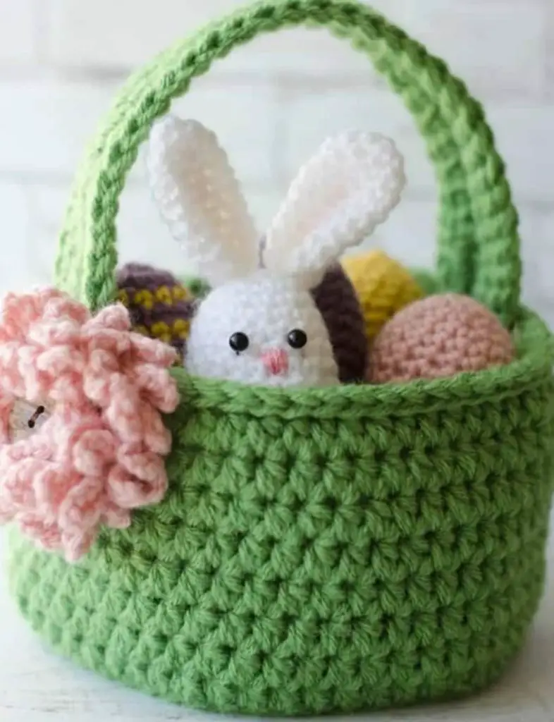 Crochet Easter Basket - free crochet pattern_