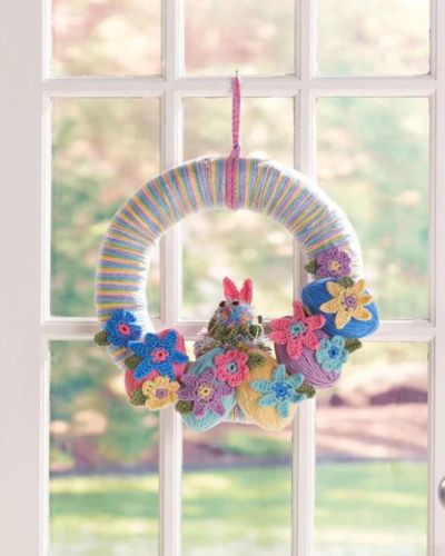 Easter Bunny Wreath - Free Crochet Pattern