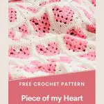Piece of my Heart Crochet Blanket - Free Crochet Pattern- Pinterest - ILYF