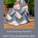 Soft Focus Graphic Knit Blanket - free knitting pattern - Pinterest - ILYF