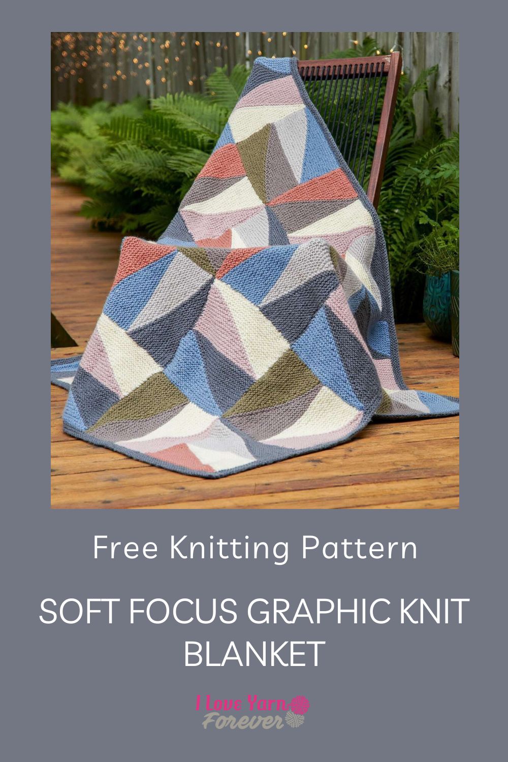 Free Knitting Pattern Soft Focus Graphic Knit Blanket I Love Yarn