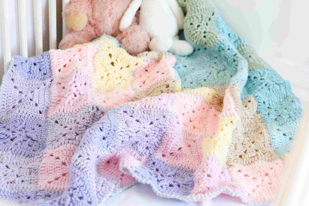 Spring Abstract Blanket - free crochet pattern