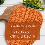 24 Carrot Knit Dishcloth - free knitting pattern