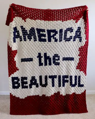 America the Beautiful Blanket- Free Crochet Pattern