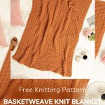 Basketweave Knit Blanket - free knitting pattern- Pinterest - ILYF
