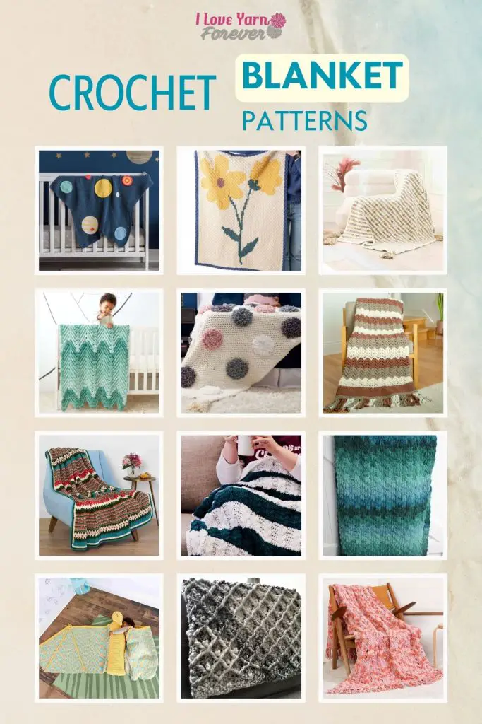 Blanket Crochet Patterns roundup 1 ILYF Pinterest
