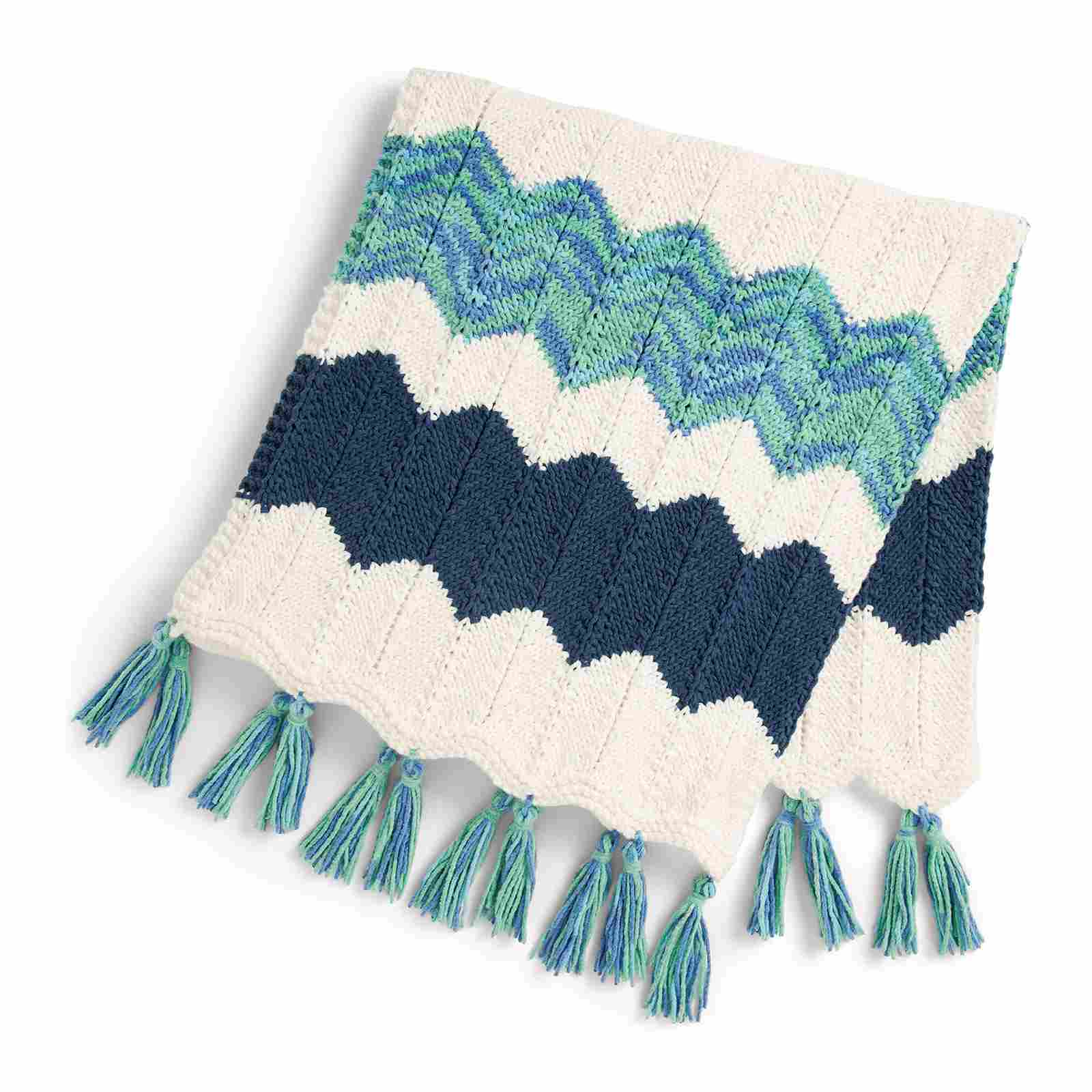 Chevron Knit Blanket - Free Knitting Pattern by Yarnspirations
