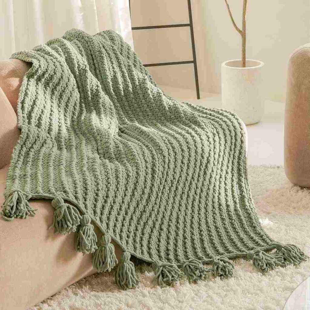 Crochet Bar Stitch Blanket - free crochet pattern_