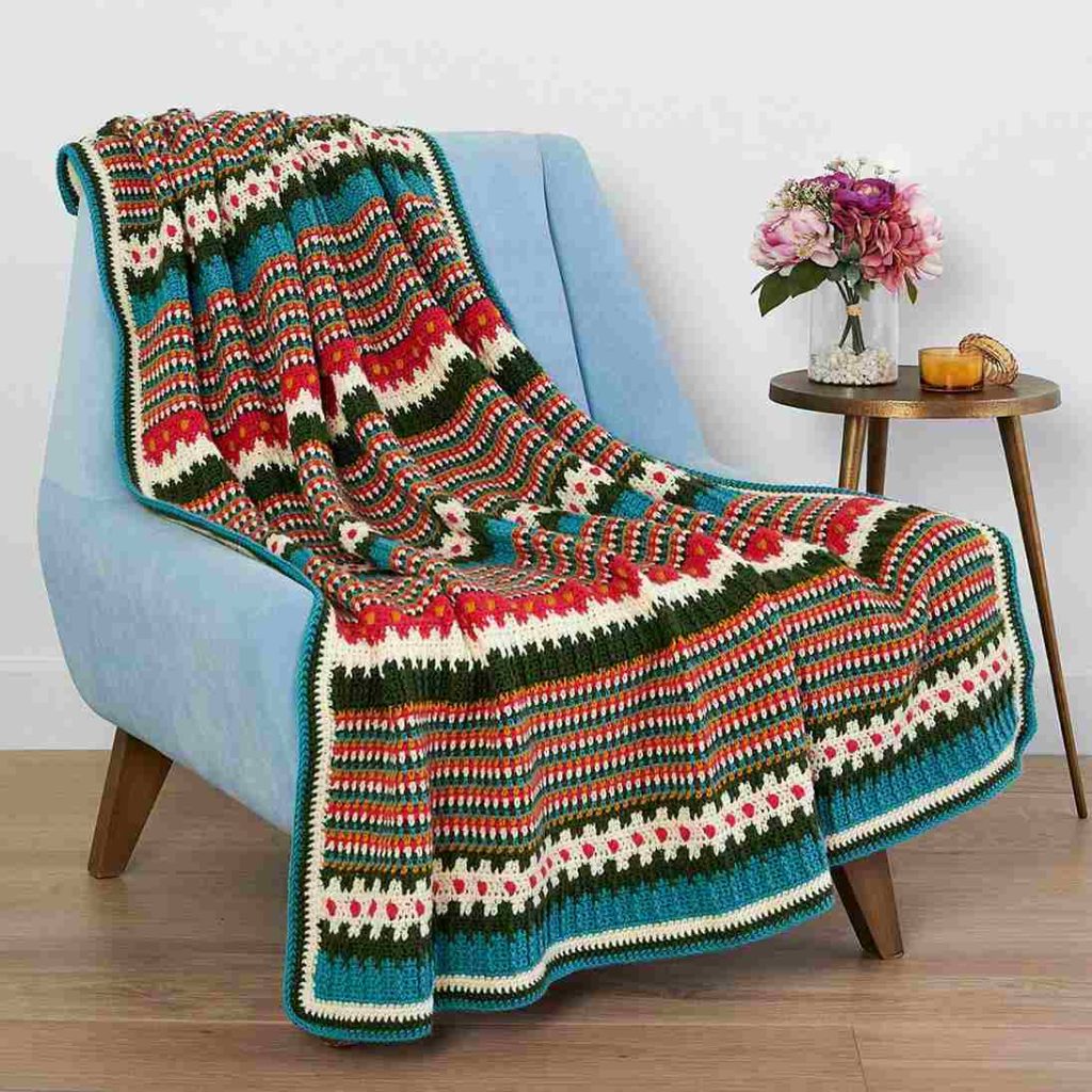 Happy Holidays Blanket - free crochet pattern_