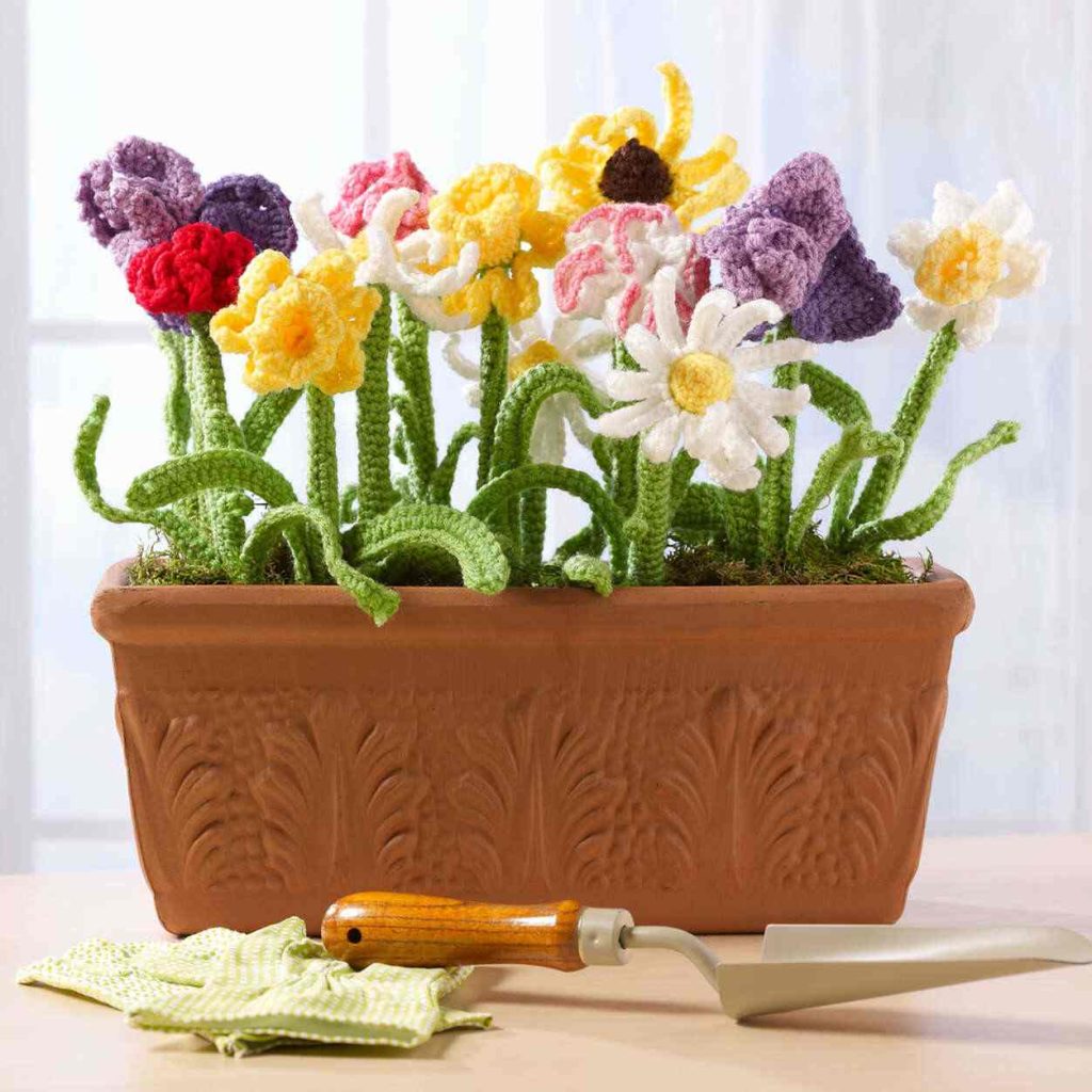 Mom's Day Bouquet - free flower crochet pattern_