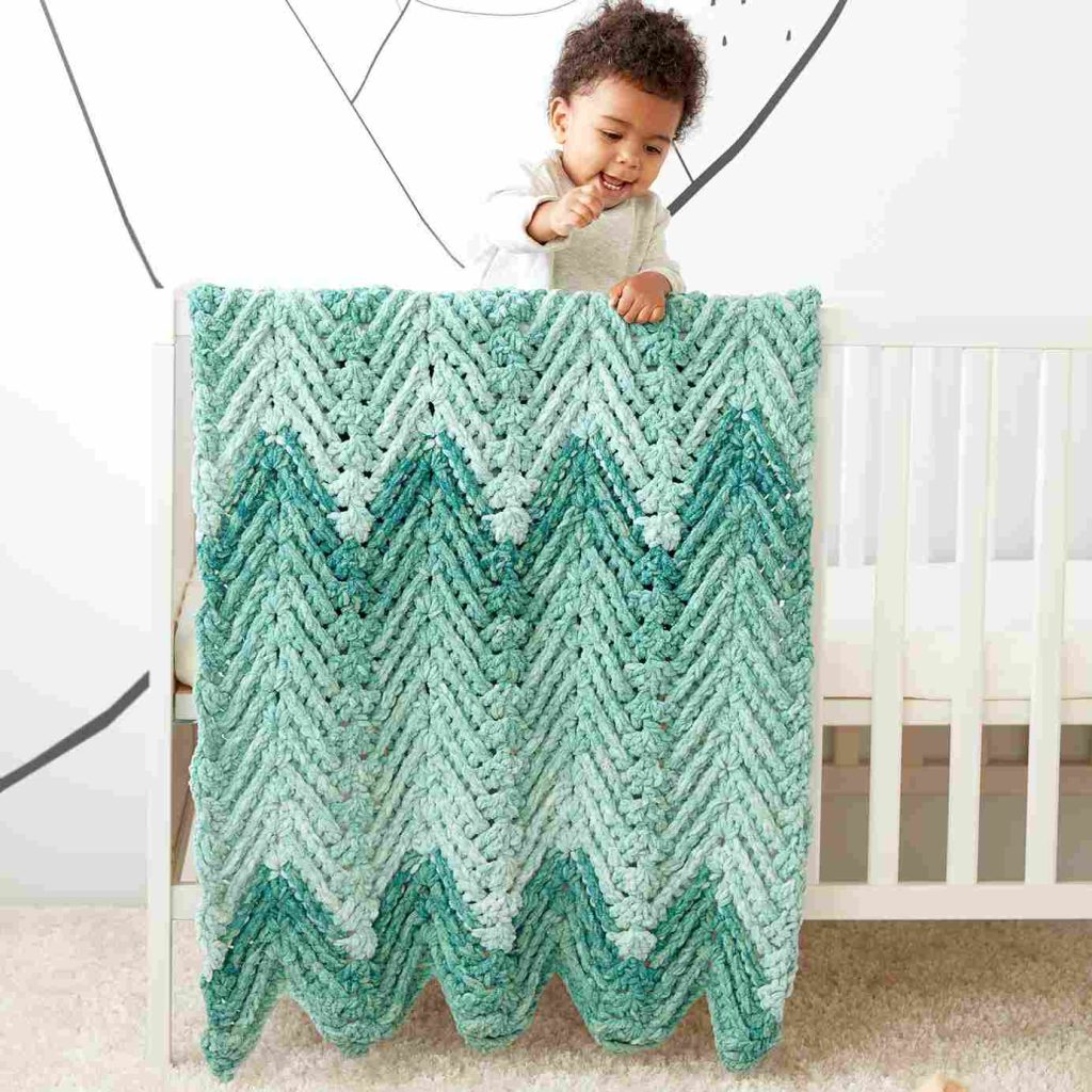 Ridged Baby Blanket - free crochet pattern_
