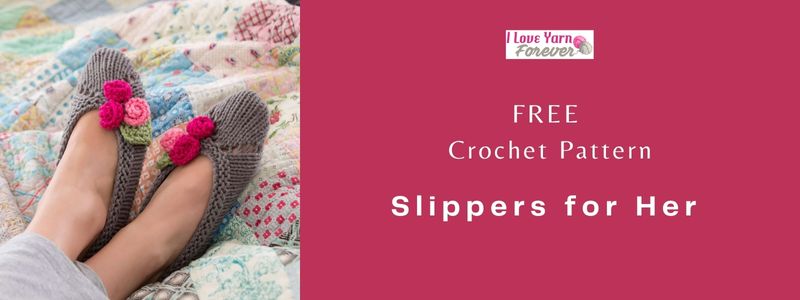 Slippers for Her - free knitted slippers pattern ILYF featured cover