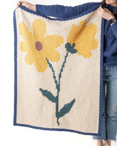 Spring Bloom C2C Blanket- Free Crochet Pattern