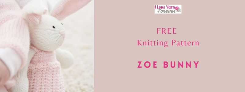 Zoe Bunny - free amigurumi knitting pattern featured cover- ILYF