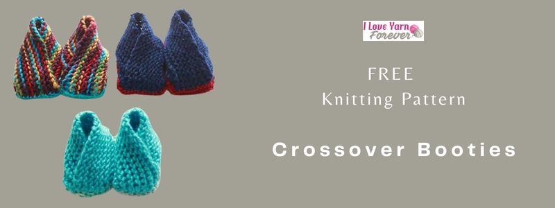 Crossover Booties - free knitting pattern ILYF featured cover