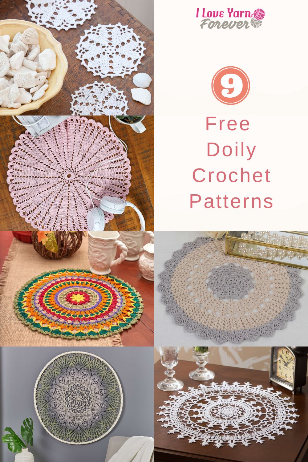 Top 9 Free Doily Crochet Patterns - I Love Yarn Forever