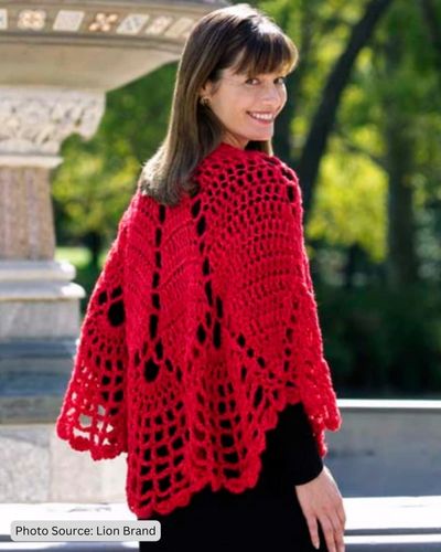 Doily Shawl Crochet Pattern